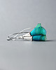 kolczyki wire wrapping Srebrne kolczyki  wiszące Niebieska Laguna