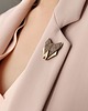 broszki Elegancka drewniana broszka Wolf Brooch