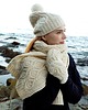 czapki damskie Zestaw CZAPKA + SZALIK + RĘKAWICZKI -  100% wełna Merino - Kremowy