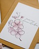 kartki scrapbooking Kartka na ślub rustykalna Kwiat Wiśni