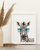 obrazy i plakaty do pokoju dziecięcego Plakat Zebra w okularach P339