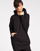 bluza z kapturem damska Bluza tunika z kapturem - czarna (B-021)