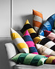 poduszki gładkie Stripes zielono granatowa poduszka 50x30