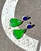 kolczyki ceramiczne Kolczyki ceramiczne Włocławek + szkło z morza