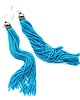 kolczyki chwosty Kolczyki XLong - frędzle turkusowe