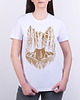 t-shirt damskie Koszulka damska WILK/LEŚNE OBOZOWISKO biała -