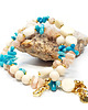 chokery Choker koral, kamień słoneczny, kamień rzeczny