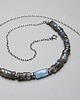 korale Labradorytowe krążki  naszyjnik