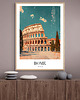 plakaty Retro plakat podróżniczy - Włochy - Rzym - pamiątka, prezent