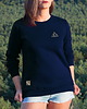 bluza bez kaptura damska Bluza damska bez kaptura crewneck z haftem SZCZYT granatowa