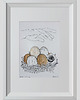 grafiki i ilustracje Rysunek Kurczątko 30x20cm + biała rama A4