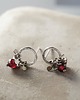 kolczyki srebrne MIA - srebro i granaty