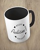 kubki Kolorowy kubek z hasłem AUTISM - ACCEPT, ADAPT, ADVOCATE  - mix kolorów