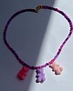 chokery Fioletowy choker z misiaki