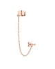 nausznice Nausznica w różowym złocie z łańcuszkiem i kulką