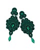 kolczyki soutache Rossa zielone kolczyki sutasz - wersja zmieniona - ZAMÓWIENIE INDYWIDUALNE