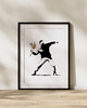 plakaty PLAKAT Banksy miotacz kwiatów graffiti poster sztuka uliczna