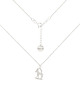 chokery Srebrny choker pancerka ze znakiem zodiaku Koziorożec