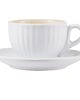filiżanki Filiżanka do espresso ceramiczna biała z talerzykiem