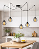 lampy wiszące Nowoczesna lampa wisząca 5-płomienna pająk DIORO LOFT L5