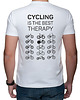 t-shirty męskie Koszulka T-SHIRT. Cycling is the best therapy. dwustronny nadruk