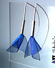 kolczyki wire wrapping Delikatne srebrne kolczyki kobaltowe NA THON
