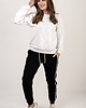 bluza bez kaptura damska DRES DARYA ażurowy biało/czarny