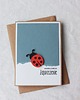 kartki scrapbooking W trawie. Biedronka. Zaproszenia urodzinowe z biedronką