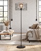 lampy podłogowe Czarna lampa podłogowa do salonu FORNOSA LOFT z drucianym kloszem
