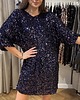 sukienki midi damskie Cekinowa sukienka OVERSIZE