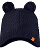 czapki dziecięce Czapka zimowa Boucle z uszami misia  granatowa