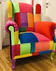 fotele Fotel  Multikolor Patchwork