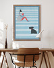 plakaty Plakat Czytanie na schodach - 50x70 cm