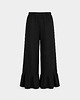 spodnie materiałowe damskie Spodnie Blush black boucl