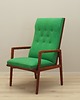 fotele Fotel tekowy zielony, duński design, lata 70, produkcja: Dania