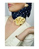 chokery Żółty  choker z jedwabiu