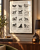 plakaty PLAKAT rasy psów, pies vintage ilustracja, prezent z psem, grafika psy