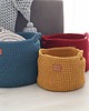 kosze do przechowywania Kosz bawełniany stojący z uchwytami handmade