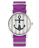 zegarki unisex Zegarek - Kotwica - amarant, nylonowy