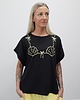 t-shirt damskie Bawełniany bezrękawnik z nadrukiem - Yellow bikini top
