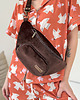 saszetka nerka Welurowa nerka miejska deep brown