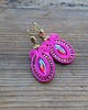 kolczyki soutache Fuksjowe kolczyki soutache