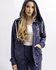 bluza z kapturem damska Bluza na zamek Mela Granat melanż