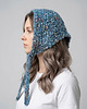czapki damskie Chustka niebieski melanż
