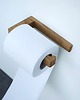 dodatki - łazienka - różne Dębowy uchwyt na papier toaletowy montowany na klej