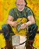obrazy Rybak 100x70 cm