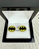 spinki do mankietów SPINKI DO MANKIETÓW koszuli mankietu batman żółty