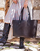 torby XXL Shopper torba skórzana czarna PYTON - DREAM BAG
