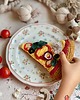 zabawki - inne Szydełkowy kawałek pizzy z serem i dodatkami