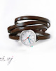 bransoletki - inne Summer simple  -zegarek -brown